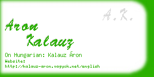 aron kalauz business card