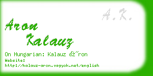 aron kalauz business card